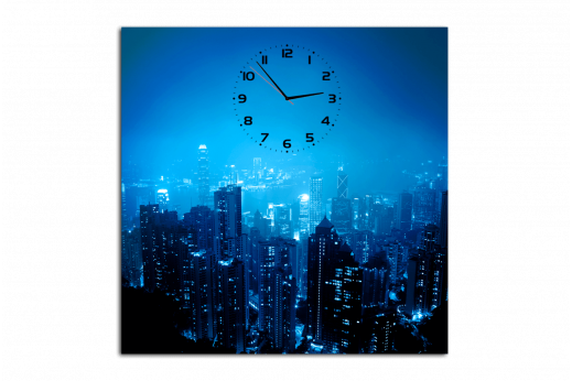 Картина-часы Ночной город